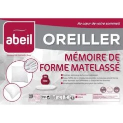 ABEIL Oreiller A Mémoire De Forme Matelassé 60x60 Cm Blanc -TODAY || DODO || Vision Soldes Boutique abeil oreiller a memoire de forme matelasse 60x60 cm blanc 3087880016786 759891
