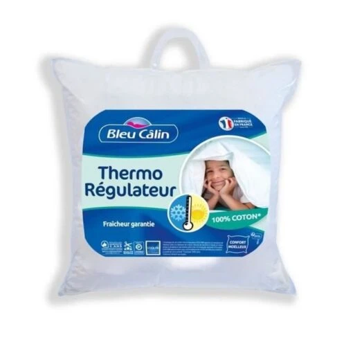BLEU CALIN Lot De 2 Oreillers Thermorégulateurs Cool'in - 100% Coton - 60 X 60 Cm 4 BLEU CALIN Lot De 2 Oreillers Thermorégulateurs Cool'in - 100% Coton - 60 X 60 Cm -TODAY || DODO || Vision Soldes Boutique bleu calin lot de 2 oreillers thermoregulateurs cool in 100 coton 60 x 60 cm 3153633434463 513583