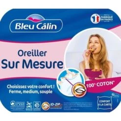 BLEU CALIN Oreiller Sur Mesure 50x70cm -TODAY || DODO || Vision Soldes Boutique bleu calin oreiller sur mesure 50x70cm 3153633291479 513486