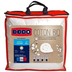 DODO Couette Légere Coton Bio - 240 X 260 Cm - Blanc