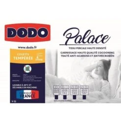 DODO Couette Tempérée Percale Anti-Acariens PALACE - 200 X 200 Cm - Blanc -TODAY || DODO || Vision Soldes Boutique dodo couette temperee percale anti acariens palace 200 x 200 cm blanc 3307410003360 426298