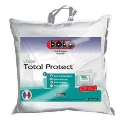 DODO Lot De 2 Oreillers Total Protect 65x65 Cm Blanc