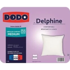 DODO Oreiller DELPHINE Confort Médium 60x60cm -TODAY || DODO || Vision Soldes Boutique dodo oreiller delphine confort medium 60x60cm 3307410012614 427373