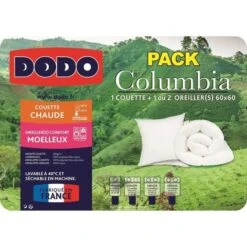 DODO Pack COLUMBIA - 1 Couette Chaude 240x260cm + 2 Oreillers 60x60cm -TODAY || DODO || Vision Soldes Boutique dodo pack columbia 1 couette chaude 240x260cm 2 oreillers 60x60cm 3307410008488 659895