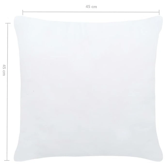 Garnitures De Coussin 2 Pcs 45x45 Cm Blanc 6 Garnitures De Coussin 2 Pcs 45x45 Cm Blanc – Image 6