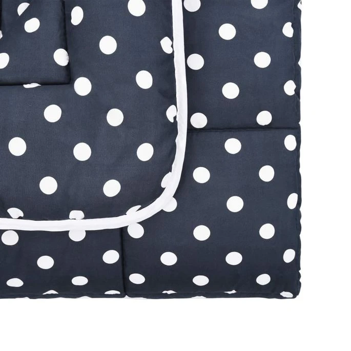 Jeu De Couette 3 Pcs Tissu Bleu Foncé 200x220/80x80 Cm 6 Jeu De Couette 3 Pcs Tissu Bleu Foncé 200x220/80x80 Cm – Image 6