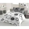 LOVELY HOME Parure De Couette Coton AUDACE - Anthracite - 220x240 Cm