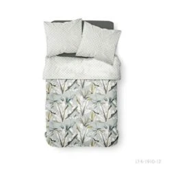 TODAY Parure De Lit 2 Personnes 240X260 Coton Imprime Vert Floral SUNSHINE 5