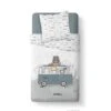 Parure De Lit Kids Kool - 1 Personne - 140 X 200 Cm - 100% Coton - Blanc Motif Enfant - TODAY