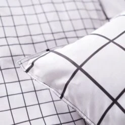 Parure De Lit Sunshine - 2 Personnes - 220 X 240 Cm - 100% Coton - Blanc Motif A Carreaux - TODAY -TODAY || DODO || Vision Soldes Boutique parure de lit sunshine 2 personnes 220 x 240 cm 100 coton blanc motif a carreaux today 3574641164911 1343786