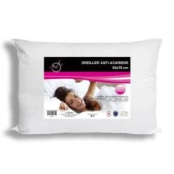 SOLEIL D'OCRE Oreiller CONFORT Anti-Acariens 50x70 Cm Blanc