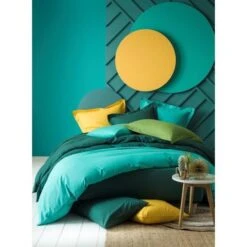 TODAY Housse De Couette 100% Coton - 220x240 Cm - Jaune Safran -TODAY || DODO || Vision Soldes Boutique today housse de couette 100 coton 220x240 cm jaune safran 3574642014260 426932