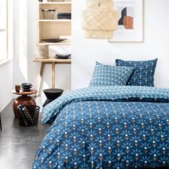 TODAY Parure De Couette 100 % Coton 240x260cm SUNSHINE #3.13 - Bleu
