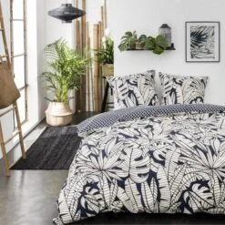 TODAY Parure De Couette Sunshine #2.1 - 100% Coton - 220 X 240 Cm - Bleu Et Ivoire