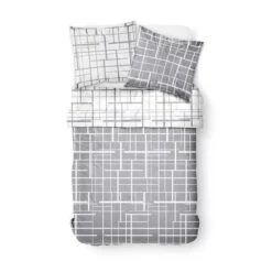 TODAY Parure De Lit 2 Personnes - 220 X 240 Cm - Imprimé Gris Graphique CRAZY Signature TODAY -TODAY || DODO || Vision Soldes Boutique today parure de lit 2 personnes 220 x 240 cm imprime gris graphique crazy signature today 3574641054632 1039729