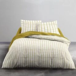 TODAY Parure De Lit 2 Personnes - 220 X 240 Cm - Imprimé Jaune Graphique CRAZY Nadashi