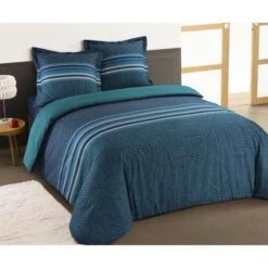 VISION Marco - Parure Housse De Couette 200x200cm Avec 2 Taies - 100% Coton