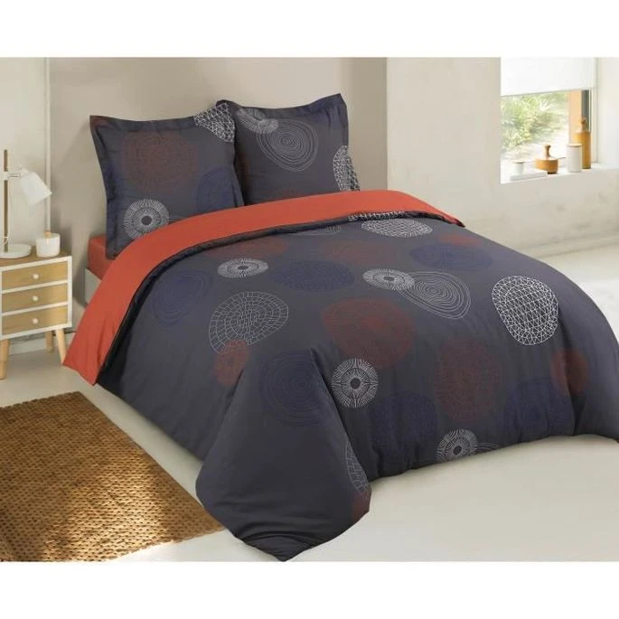 VISION Parure De Couette Fabrizio - 100% Coton - Housse 220 X 240 Cm + 2 Taies 65 X 65 Cm 1 VISION Parure De Couette Fabrizio - 100% Coton - Housse 220 X 240 Cm + 2 Taies 65 X 65 Cm